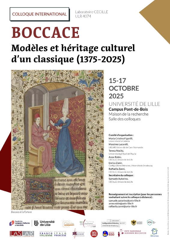 Boccace. Modèles et héritage culturel d’un classique (1375-2025)