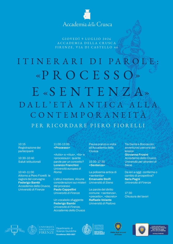 Per ricordare Piero Fiorelli. Itinerari di parole: processo e sentenza dall’età antica alla contemporaneità