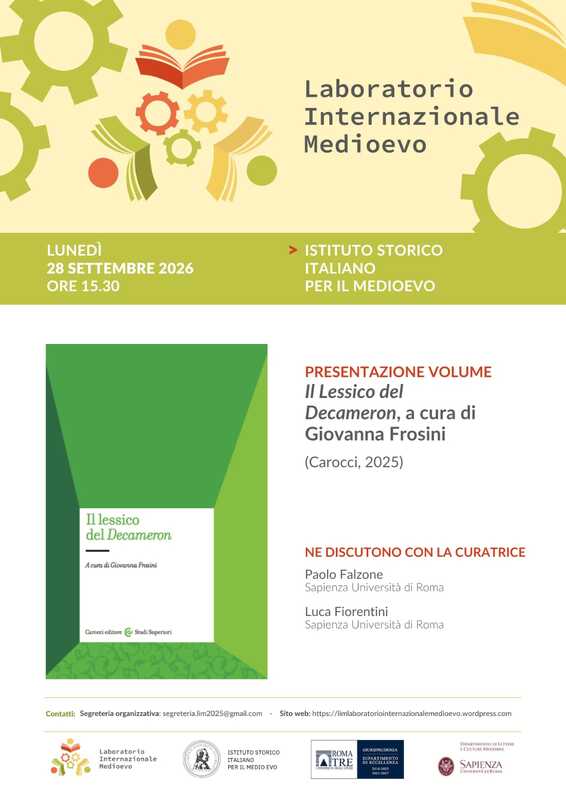 Presentazione del volume Il lessico del Decameron