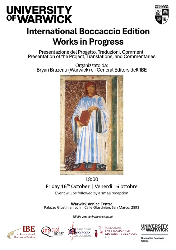 International Boccaccio Edition: Works in Progress