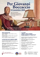 Per Giovanni Boccaccio. Nel 650° anniversario della morte (1375-2025)